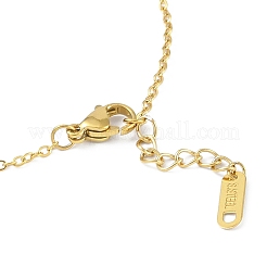 Placcatura ionica (ip) 304 acciaio inossidabile pendenti a forma di cuore bracciali per le donne&nbsp;BJEW-K254-14G