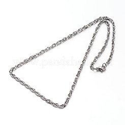Collares de cadena de cuerda de acero inoxidable 304&nbsp;NJEW-O058-16