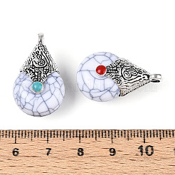 Pendentifs en résine de style tibétain&nbsp;RESI-T022-16J