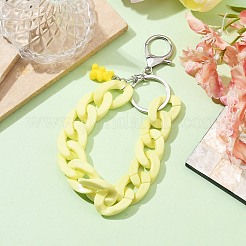 Porte-clés en chaîne gourmette en acrylique&nbsp;KEYC-JKC00632-01