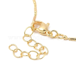 Collana da donna con catena a sfere con colonna in ottone placcato a cremagliera&nbsp;NJEW-F311-09G