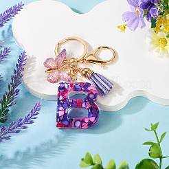 Porte-clés pendentif papillon en résine&nbsp;KEYC-TAC0034-03B