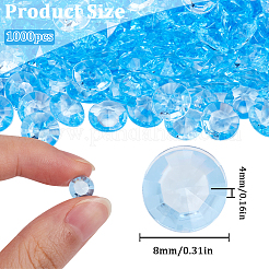 1000 Stück Acryl-Strass-Cabochons mit spitzer Rückseite&nbsp;GACR-SP0001-04A