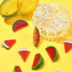 DIY-Sets zum Herstellen von Ohrringen und Schlüsselanhängern aus Wassermelonenharz&nbsp;DIY-YW0010-01