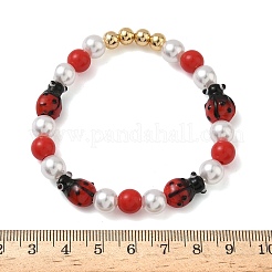 Pulseras elásticas de latón&nbsp;BJEW-F515-08G