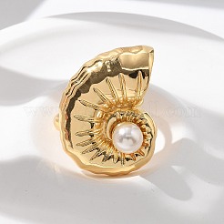 Anelli da dito in ottone micro pavé di zirconi cubici trasparenti per donna&nbsp;RJEW-U041-16G