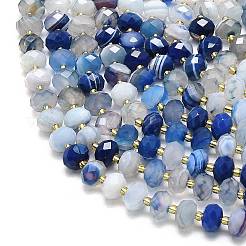 Brins de perles d'agate à bandes naturelles&nbsp;G-P573-A10-01