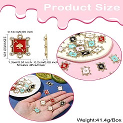 20 pieza de conectores de espadas de rhinestone de cristal de aleación de 5 colores&nbsp;FIND-CJ0003-05
