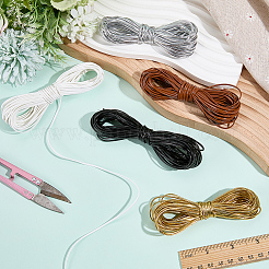 Cordon plat en cuir PU 49 couleurs de 5 m&nbsp;LC-CL0001-09A