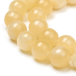 Natürliche gelbe Jade Perlen Stränge&nbsp;G-G829-04-10mm