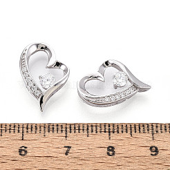 925 Sterlingsilber-Mikropavé-Anhänger mit klaren kubischen Zirkonia&nbsp;STER-T008-81B-P