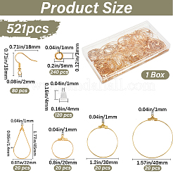 DIY-Set zur Herstellung von Ohrringen aus Messing in Tropfenform und Ringform&nbsp;KK-SP0002-10A