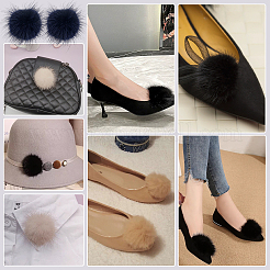 Clip de hebilla para zapatos de piel sintética de visón&nbsp;AJEW-WH0248-670D