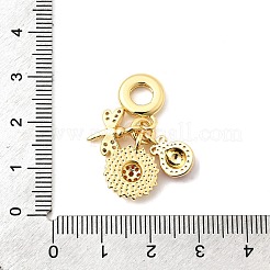 Messing mikro pflastern klare kubik zirkonia europäische baumeln charme&nbsp;KK-F904-06G