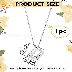 1 pz catena in ottone con pendenti a forma di lettera in lega collane&nbsp;NJEW-LP0001-41D-P
