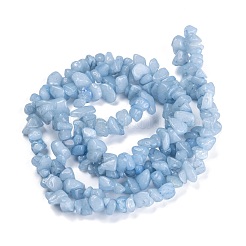 Gefärbte natürliche Aquamarin Perlen Stränge&nbsp;G-F703-12