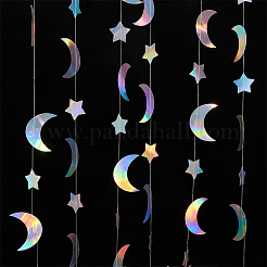 Guirlande de papier pailleté irisé&nbsp;HJEW-WH20003-10B