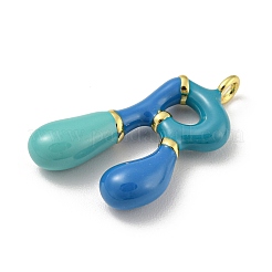 Pendentifs d'émail en laiton &nbsp;X-KK-E093-03G-R