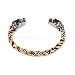 Ionenplattierung (IP) 304 Edelstahl Wikinger offene Manschette Armreifen für Männer&nbsp;BJEW-U001-04B-G