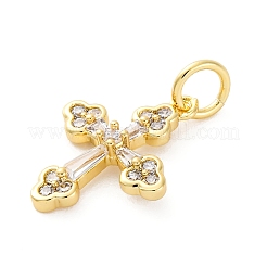 Pendentifs avec zircon cubiques à micro-pavés en laiton&nbsp;KK-S510-33G-02