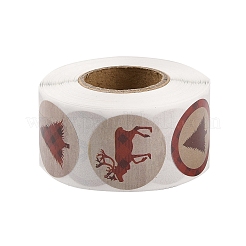 500 x runde Aufkleber mit Weihnachtsmotiv.&nbsp;LS-AJEW-S090-04H