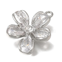 Ciondolo in ottone con pavé di zirconi cubici incastonati a cabochon&nbsp;CU-CBAC809-05P