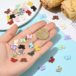 24 Stück 12 Farben Sprühlackierte Legierungsverbinder-Charms&nbsp;FIND-YW0012-40