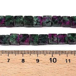 Fili di perline di zoisite in imitazione di diaspro sesamo naturale tinto&nbsp;G-T139-6x6-32A