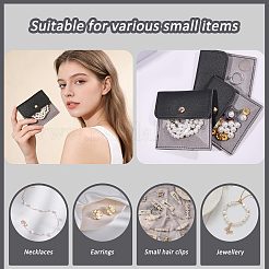 6 pochette en cuir PU avec fermeture à pression et revêtement en PVC.&nbsp;ABAG-WH0072-036A
