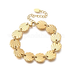 Gliederkettenarmbänder aus 304 Edelstahl in Muschelform für Damen&nbsp;BJEW-S165-03G