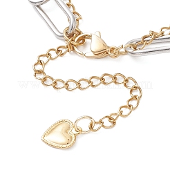 304 Edelstahl Büroklammerketten und Panzerketten mehrlagige Armbänder&nbsp;BJEW-JB12750