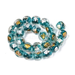 Perles en verre de feuille d'or et d'argent manuelles&nbsp;FOIL-Q003-01F
