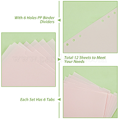 Feuilles intercalaires d'index de classeur en plastique&nbsp;FIND-WH0018-46