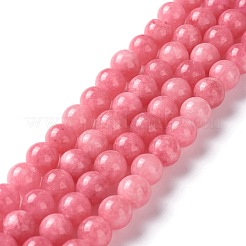 Brins de perles d'imitation de jade blanc naturel teint&nbsp;G-I299-F-10mm