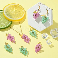 10 Stück 2 Farben imitierte Jade-Glasanhänger&nbsp;FIND-CJ0002-05