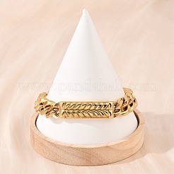 Pulseras de cadena de eslabones cubanos de acero inoxidable&nbsp;BJEW-D379-06G