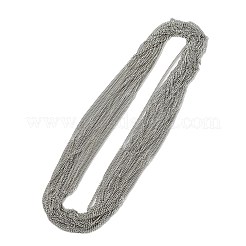 Anlaufschutz rhodinierte 925 Sterling Silber facettierte Panzerketten&nbsp;STER-F052-18P