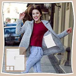 2 Stück 2 Arten rechteckige Aufbewahrungstaschen aus Canvas-Stoff mit Reißverschluss&nbsp;ABAG-NB0002-33B
