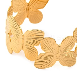 Braccialetti aperti in acciaio inossidabile 304 per donna&nbsp;LS-BJEW-G711-01K-G