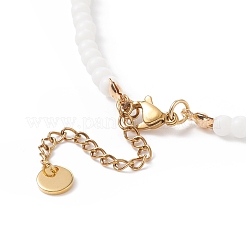 Collana fatta a mano con perline di perle di fiori e conchiglie in vetro millefiori per donna&nbsp;NJEW-TA00039