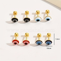 4 Paar Ohrstecker aus Edelstahl mit bösem Blick&nbsp;GH5342