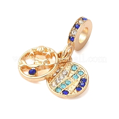 Gestell-Plattierungslegierung bunter Strass europäischer Anhänger&nbsp;PALLOY-S189-43G