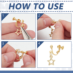 Messingschraube an Clip-On-Ohrringen&nbsp;KK-ME0001-87