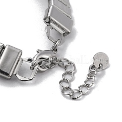 Bracciali a catena rettangolare in acciaio inossidabile 304 anti-ossidazione per donne e uomini&nbsp;BJEW-Q343-09P