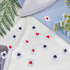 48 Stück Patches zum Aufbügeln/Aufnähen mit Spielkartenmotiven in 4 Stilen aus Polyester-Stickereistoff&nbsp;PATC-FH0001-04