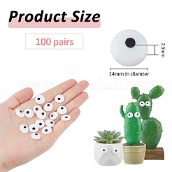 100 Paar Cabochons aus Kunststoff für Puppenaugen&nbsp;DIY-FH0007-73A