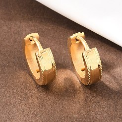 Pendientes de aro de acero inoxidable 304&nbsp;EJEW-L307-06G