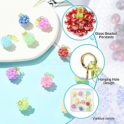 10 Stück 10 Farben Glasperlen Obst Charms&nbsp;PALLOY-YW00080