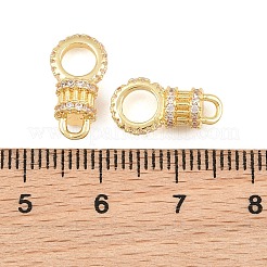 Dijes de conector de circonio cúbico micro pavé de latón&nbsp;CU-CBAB99C-05G