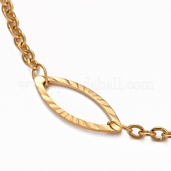 Fußkettchen aus Edelstahl 304 mit Kabelkette&nbsp;AJEW-H104-01G